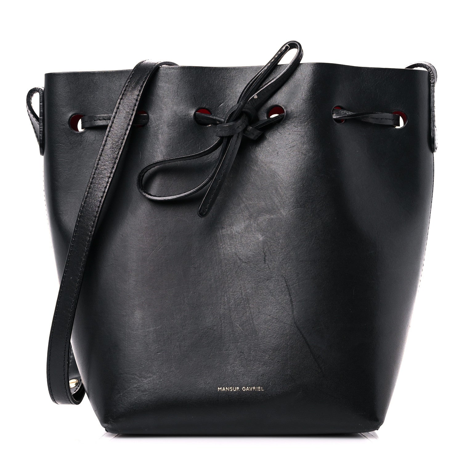 Mansur Gavriel Calfskin Mini Bucket Bag Black Flamma 1 of 24