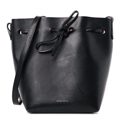 Mansur Gavriel Calfskin Mini Bucket Bag Black Flamma 1 of 24