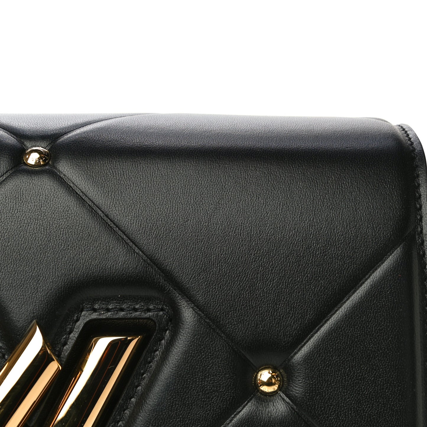 Lambskin Quilted Twist MM Black