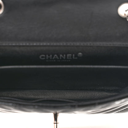 Chanel Patent Calfskin Chevron Quilted Extra Mini Flap Black 5 of 11