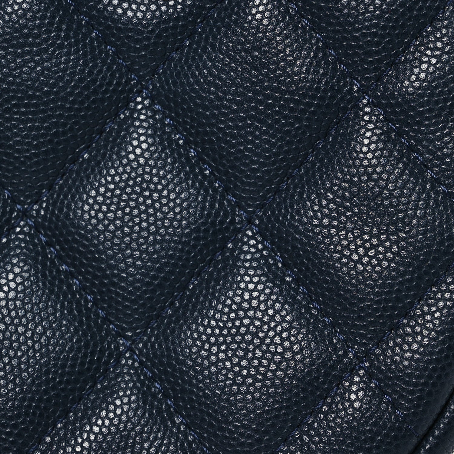 Chanel Caviar Quilted Round Clutch With Chain Navy 8 of 11