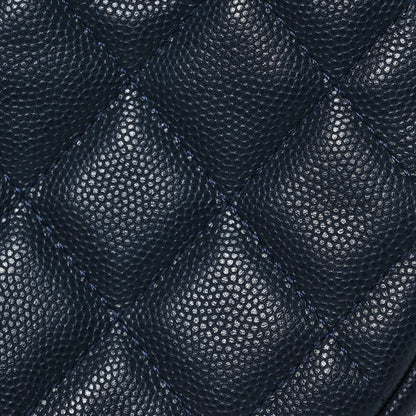 Chanel Caviar Quilted Round Clutch With Chain Navy 8 of 11