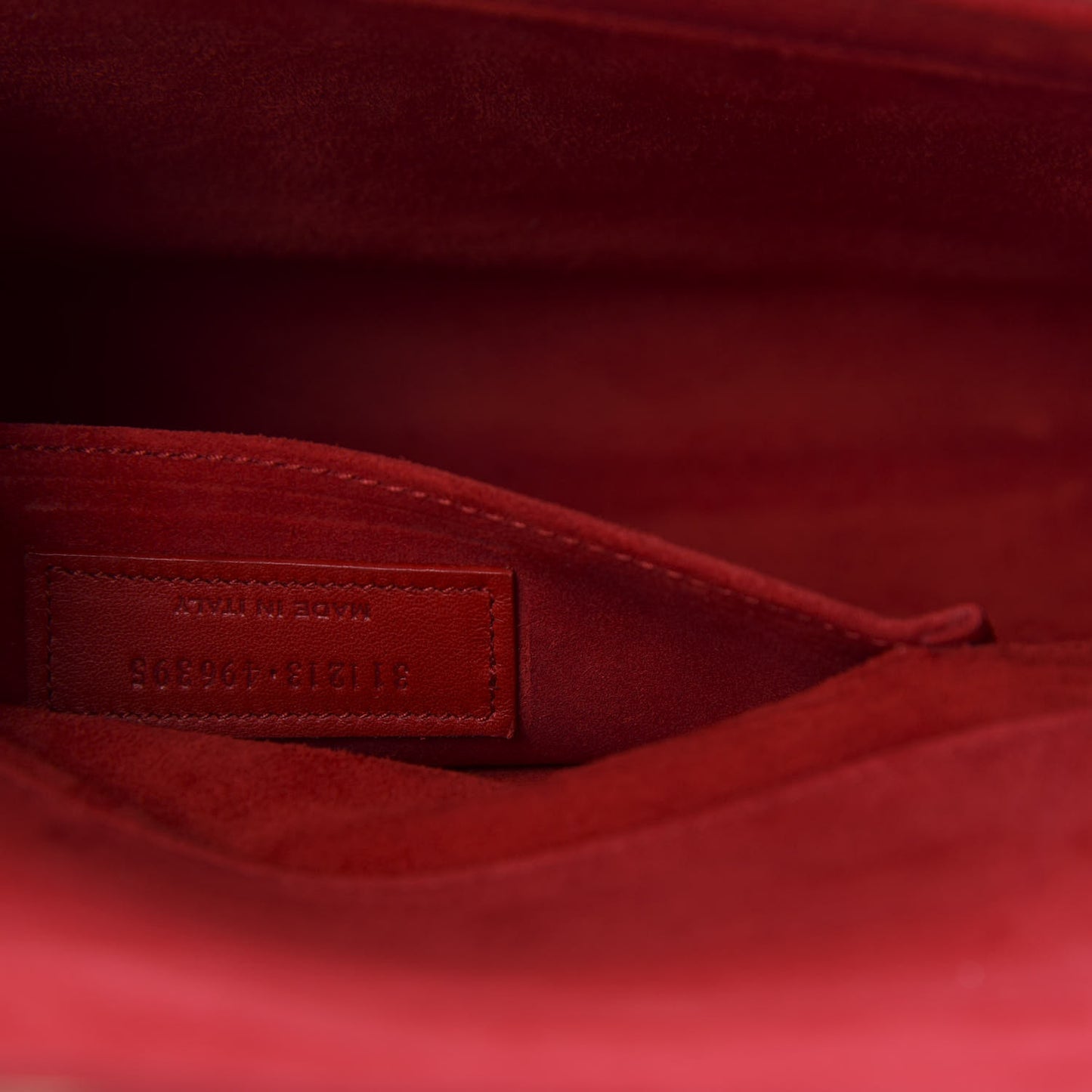 Calfskin Classic Y Ligne Clutch Red