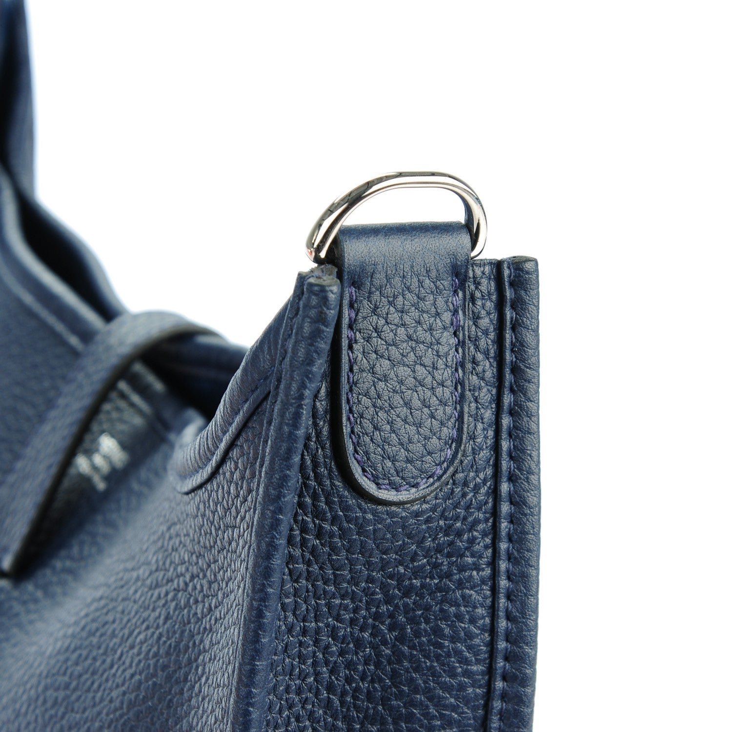 Hermes Taurillon Clemence Evelyne III PM Bleu Nuit 8 of 12