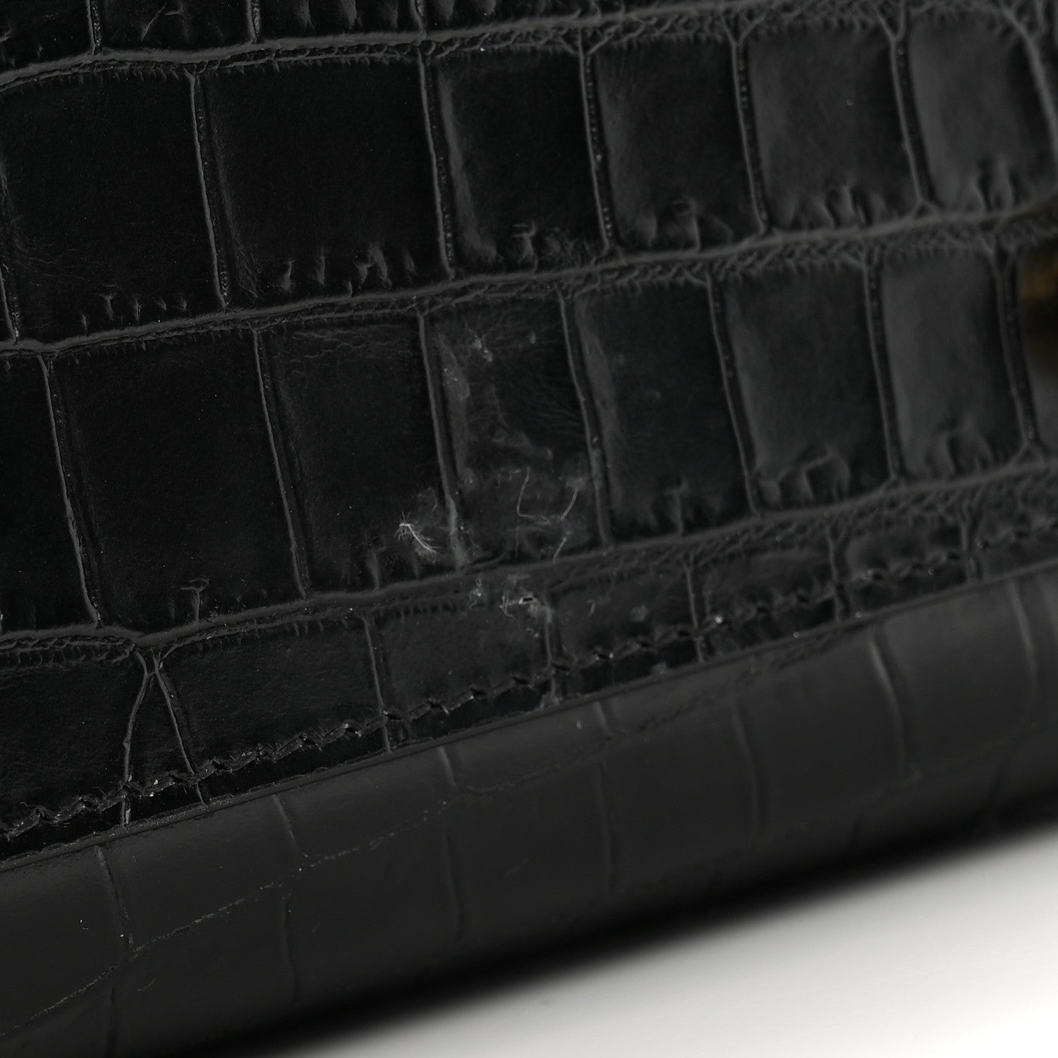 Saint Laurent Calfskin Crocodile Embossed Nano Sac De Jour Black 10 of 14