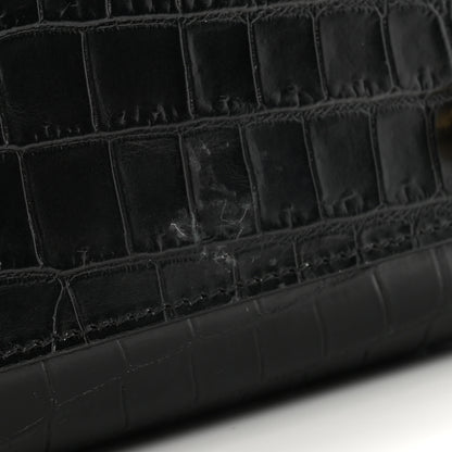 Saint Laurent Calfskin Crocodile Embossed Nano Sac De Jour Black 10 of 14