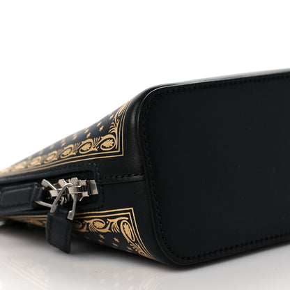 Gucci X SEGA Calfskin GUCCY Stars Mini Dome Shoulder Bag Black Gold 9 of 9