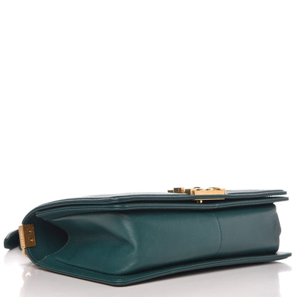 Chanel Caviar Quilted Medium Boy Flap Dark Green 4 of 9