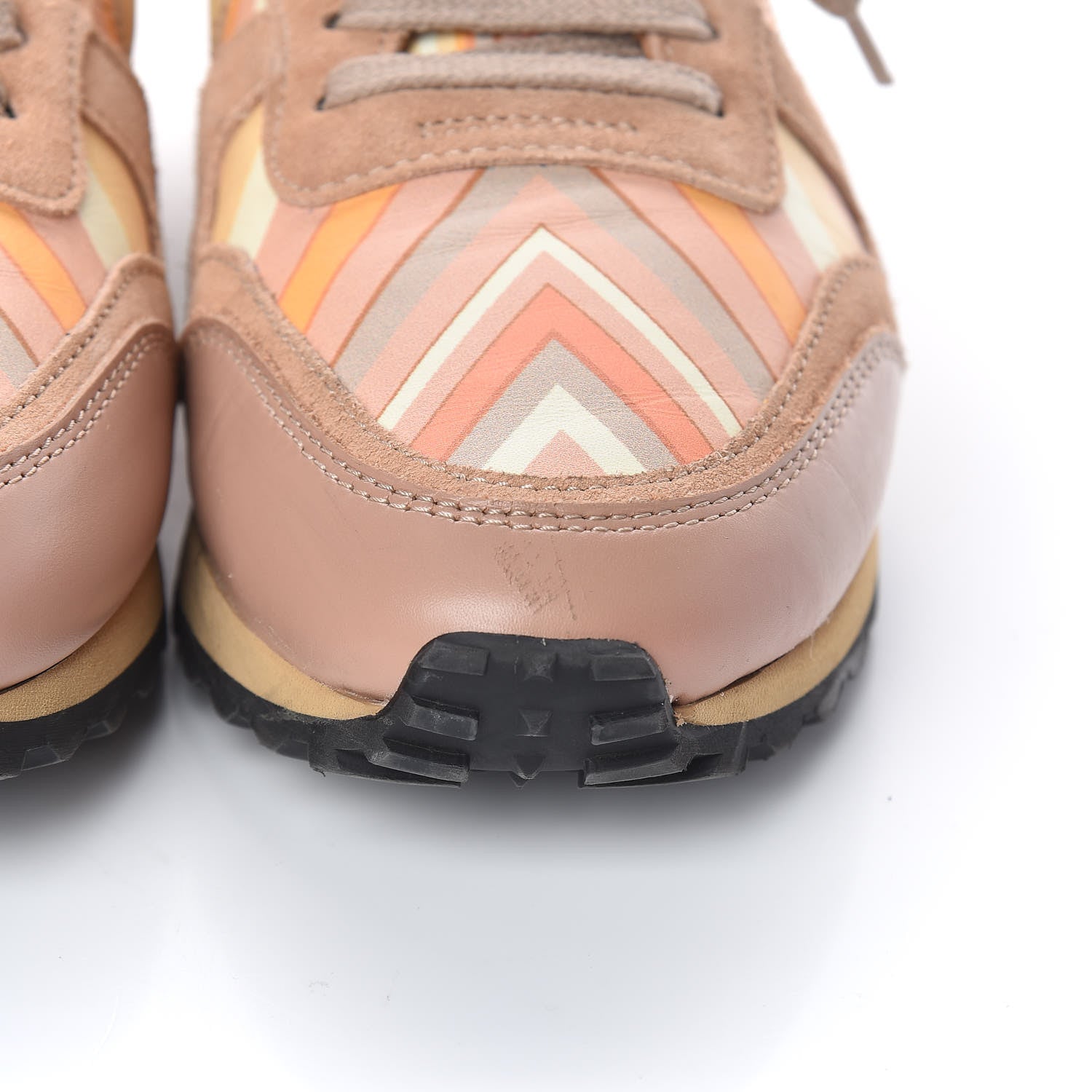Valentino Garavani Suede Calfskin Native Couture 1975 Womens Rockrunner Sneakers 38.5 Multicolor 10 of 12