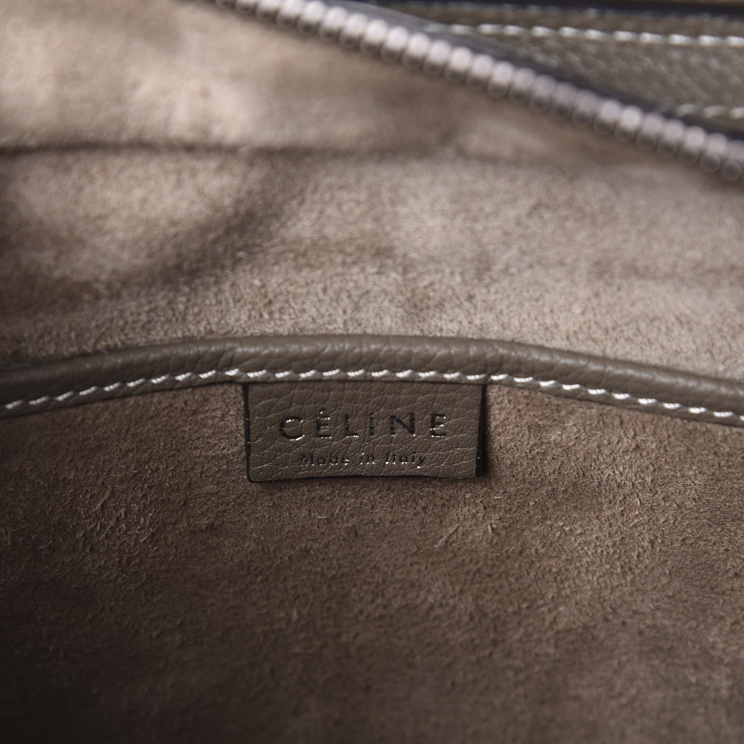 Celine Drummed Calfskin Nano Luggage Souris 9 of 12