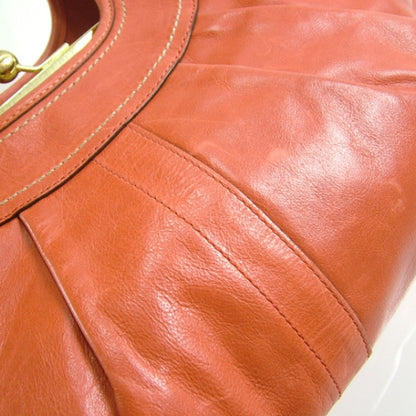 FASHIONPHILE COACHErgoLeatherPleatedFramedHoboCoral 7 of 10