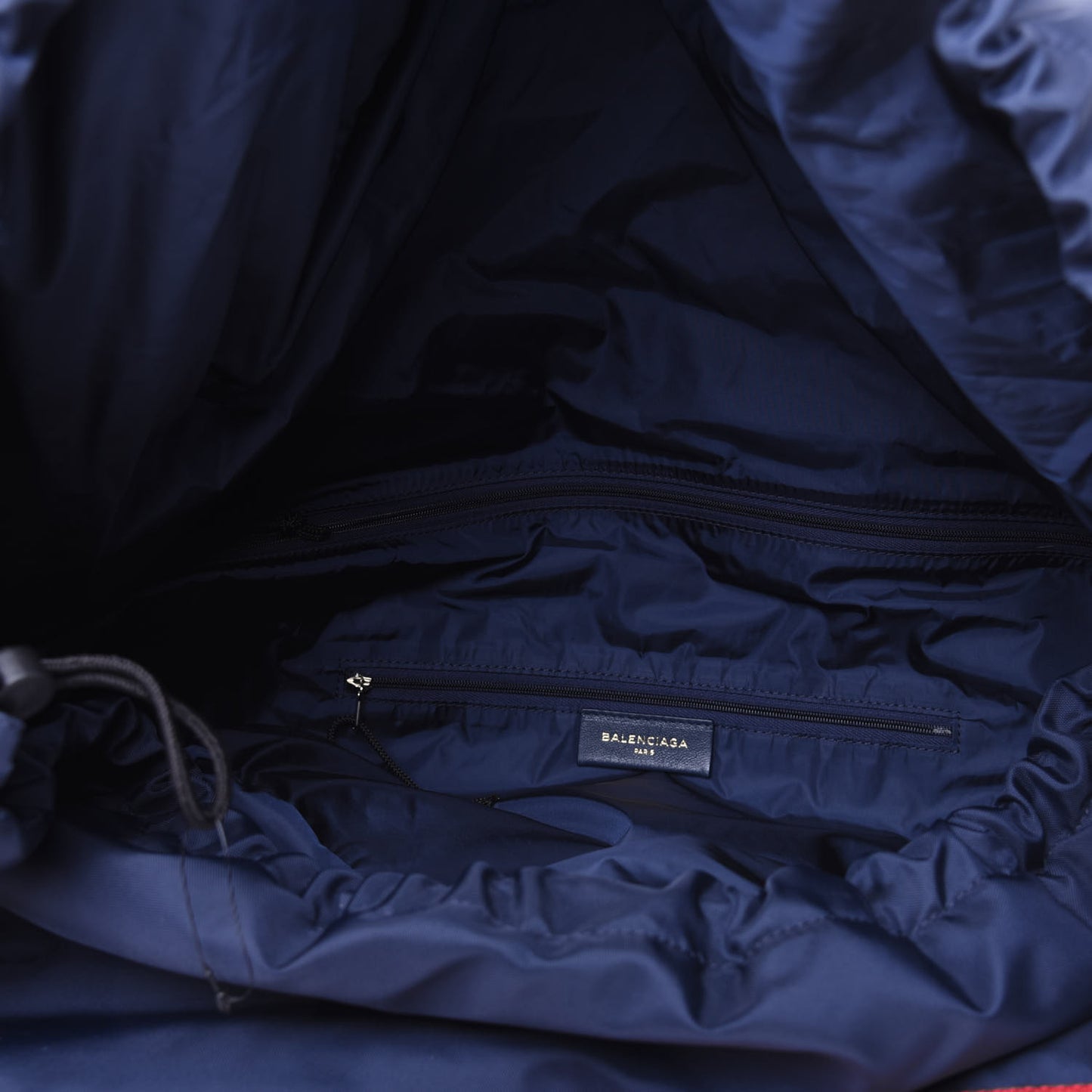 Textured Sport Nylon Logo Embroidered M Wheel Gym Bag Bleu Navy Rouge