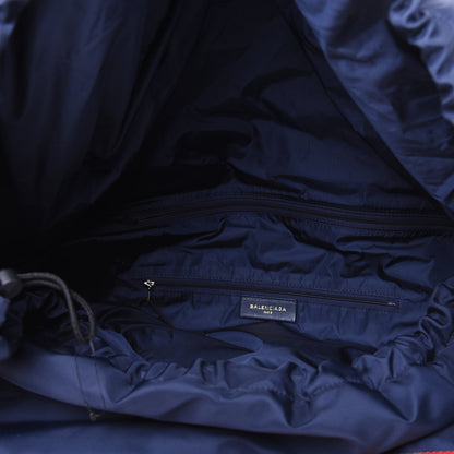Balenciaga Textured Sport Nylon Logo Embroidered M Wheel Gym Bag Bleu Navy Rouge 5 of 10