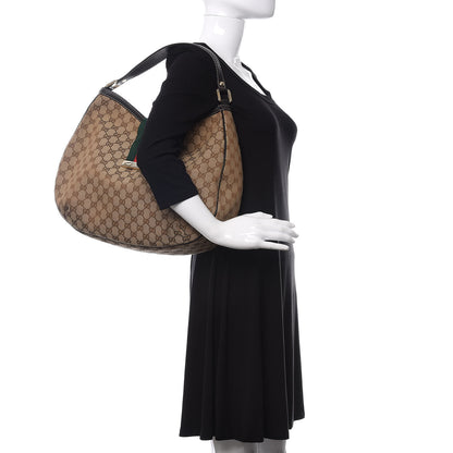 Gucci Monogram Large New Ladies Web Hobo Dark Brown 2 of 11