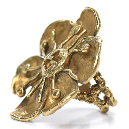Gucci Metal Flower Ring 6 Aged Gold 3 of 6