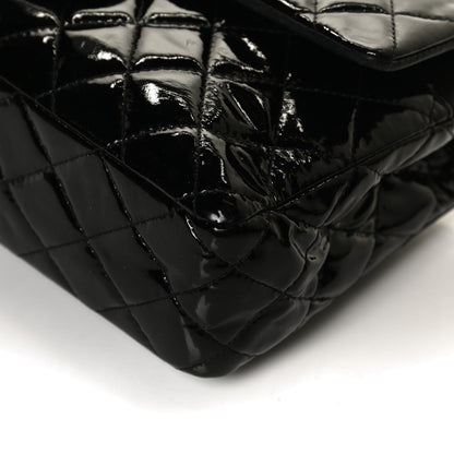 Chanel Patent Quilted Medium Double Flap Black 12 of 13