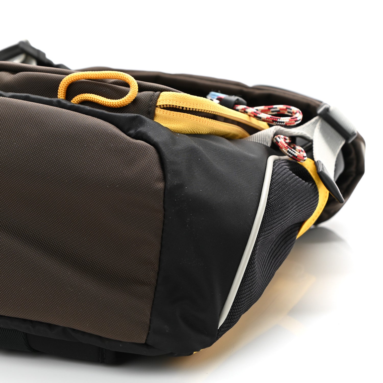 Burberry Nylon Medium Leo Sling Bag Black Yellow Grey 8 of 8