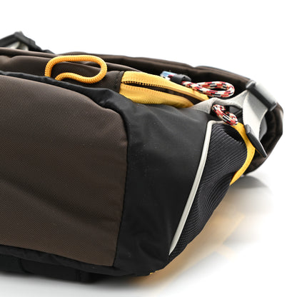 Burberry Nylon Medium Leo Sling Bag Black Yellow Grey 8 of 8