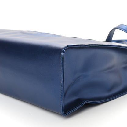 Telfar Metallic Vegan Leather Medium Shopping Bag Cobalt 11 of 11