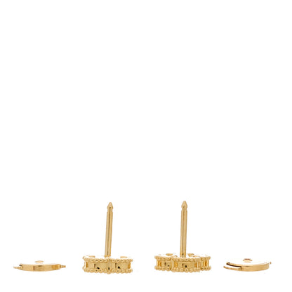 Van Cleef & Arpels 18K Yellow Gold Mother of Pearl Sweet Alhambra Earrings 3 of 5