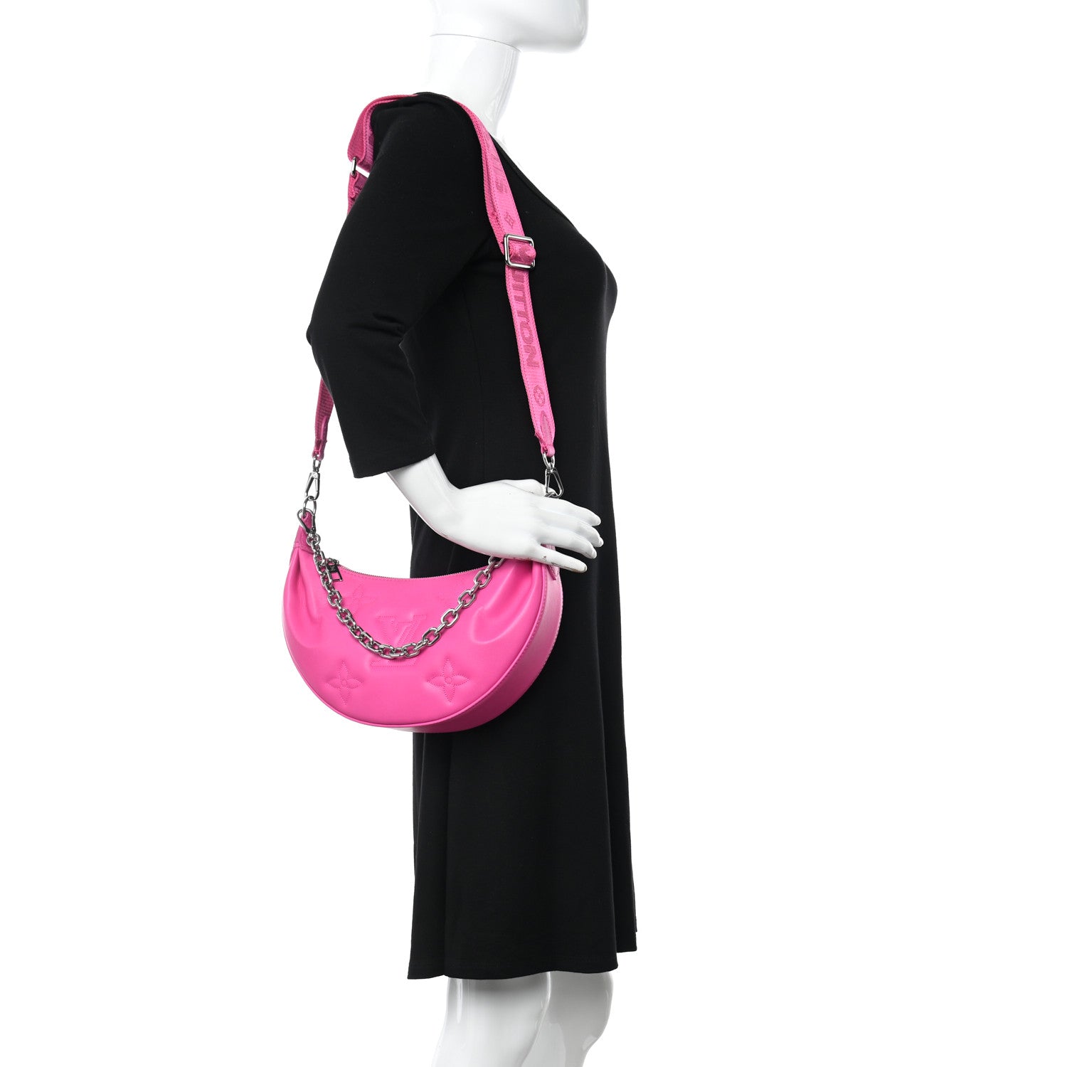Louis Vuitton Calfskin Bubblegram Over The Moon Dragon Fruit 2 of 10