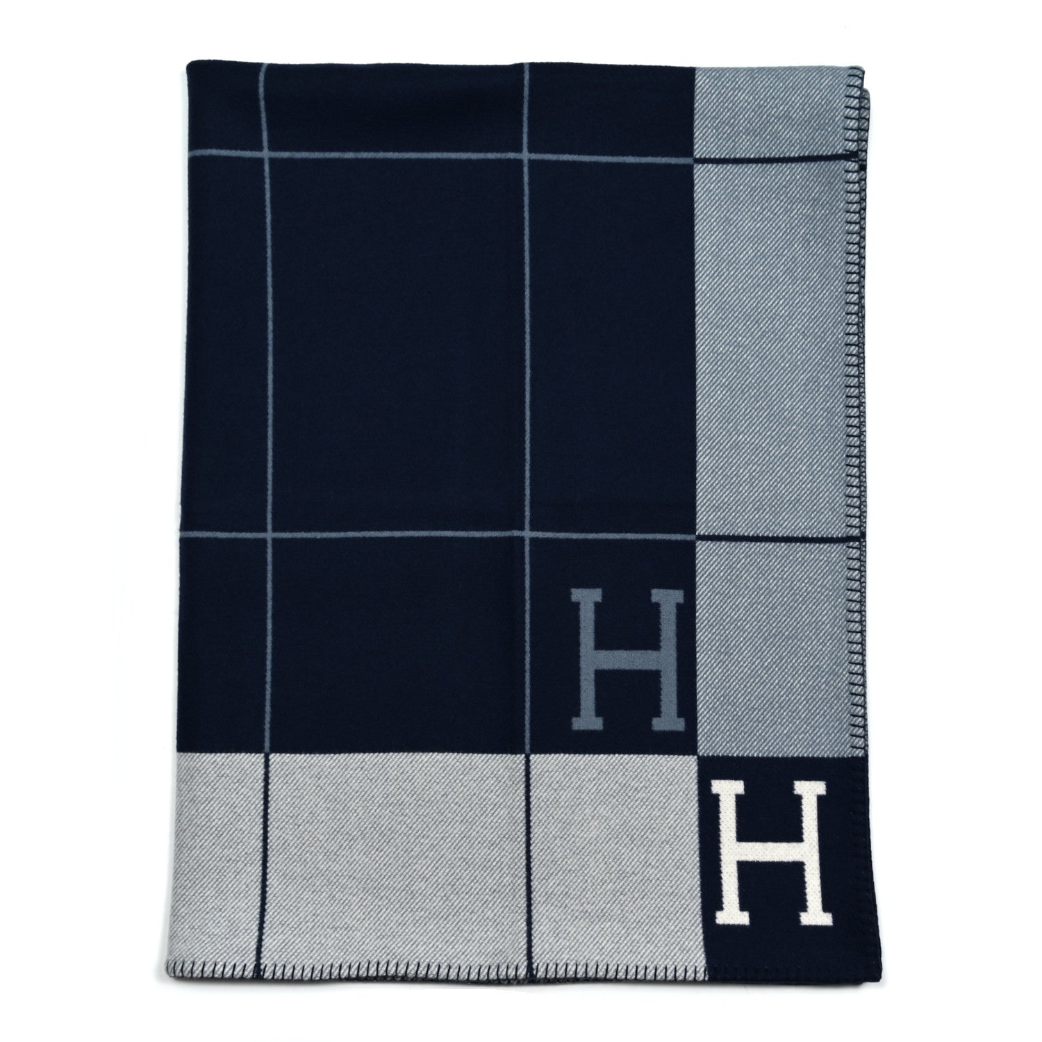 Hermes Wool Cashmere Avalon III Blanket Caban Ecru 1 of 3