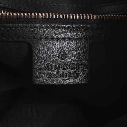 Gucci Pebbled Calfskin Medium Interlocking Icon Shoulder Bag Black 6 of 7