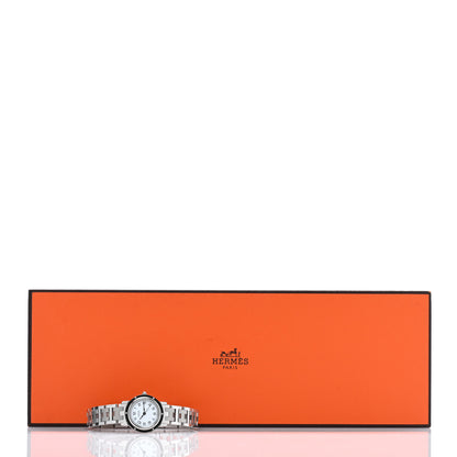 Hermes Stainless Steel 24mm Clipper Quartz Watch White 5 of 5