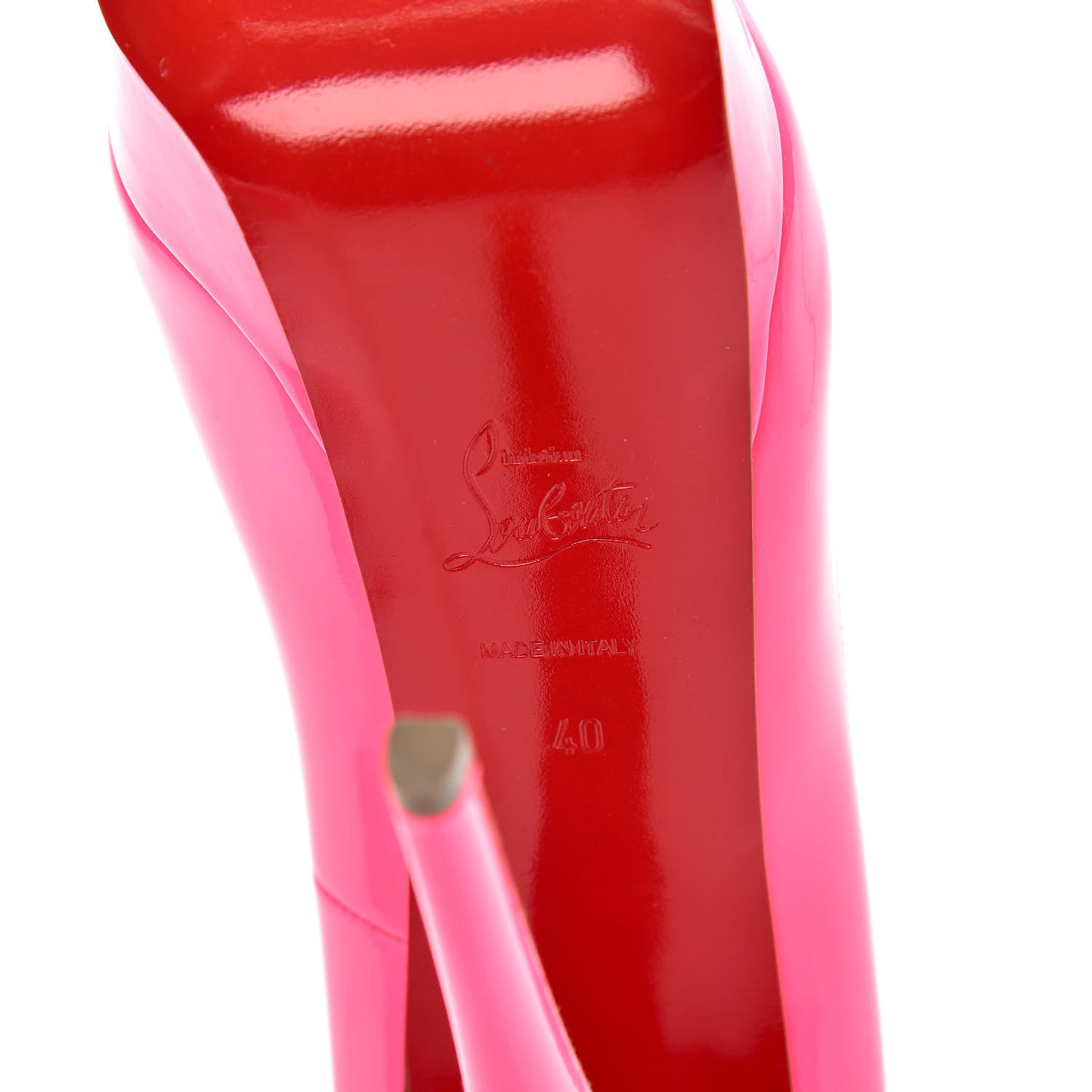 Patent Lady Peep 150 Pumps 40 Shocking Pink