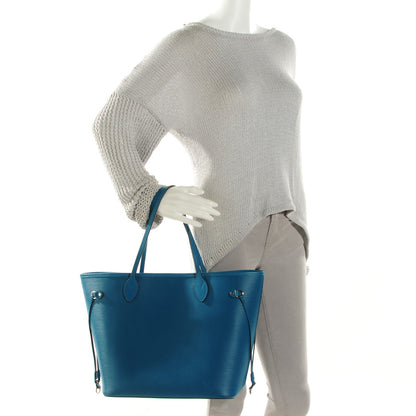 Louis Vuitton Epi Neverfull MM Cyan 2 of 8
