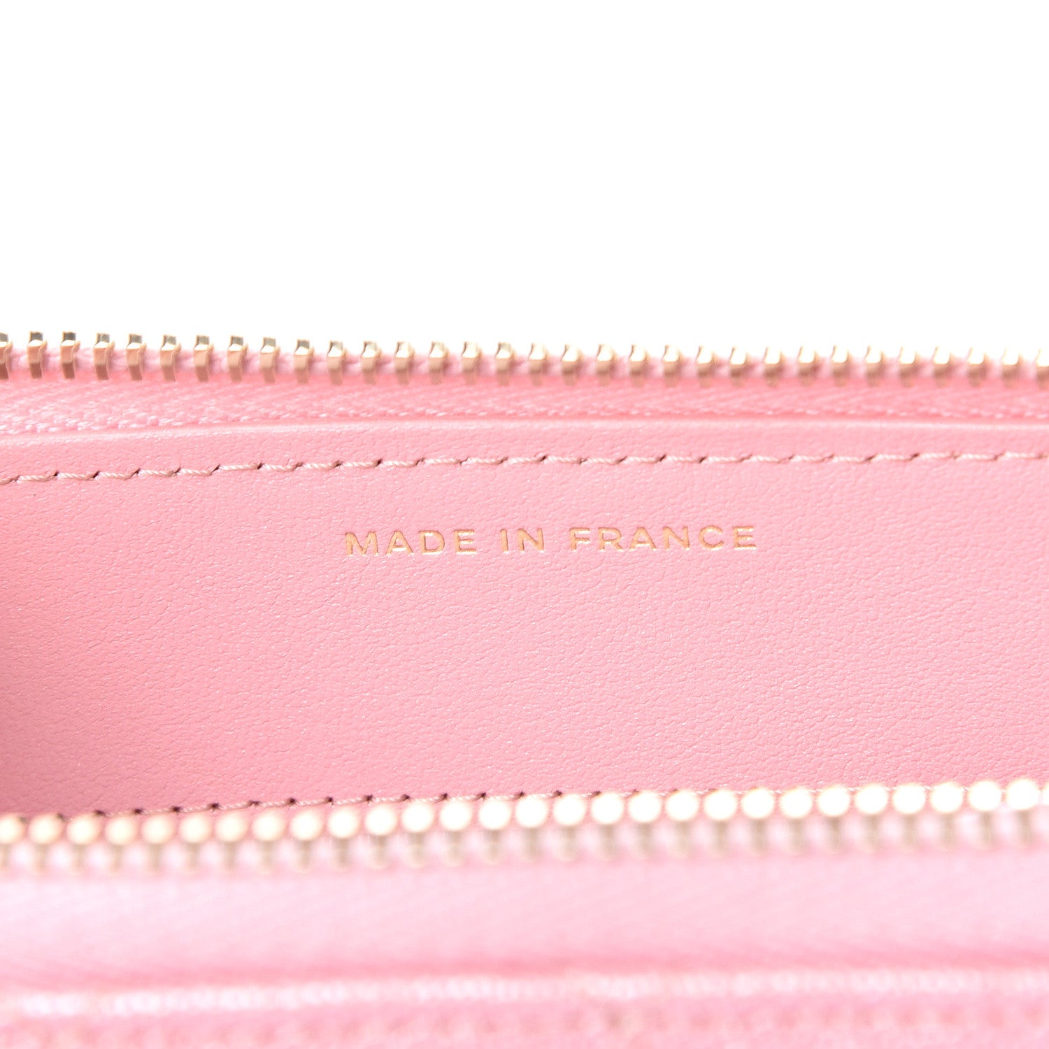 Chanel Iridescent Caviar Quilted Large Zip Around Wallet Pink 6 of 10