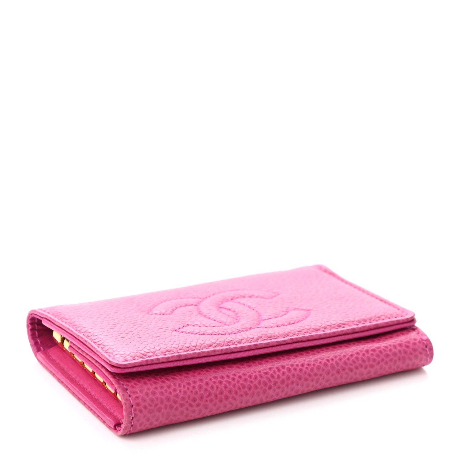 Chanel Caviar Timeless CC 6 Key Holder Case Dark Pink 4 of 8