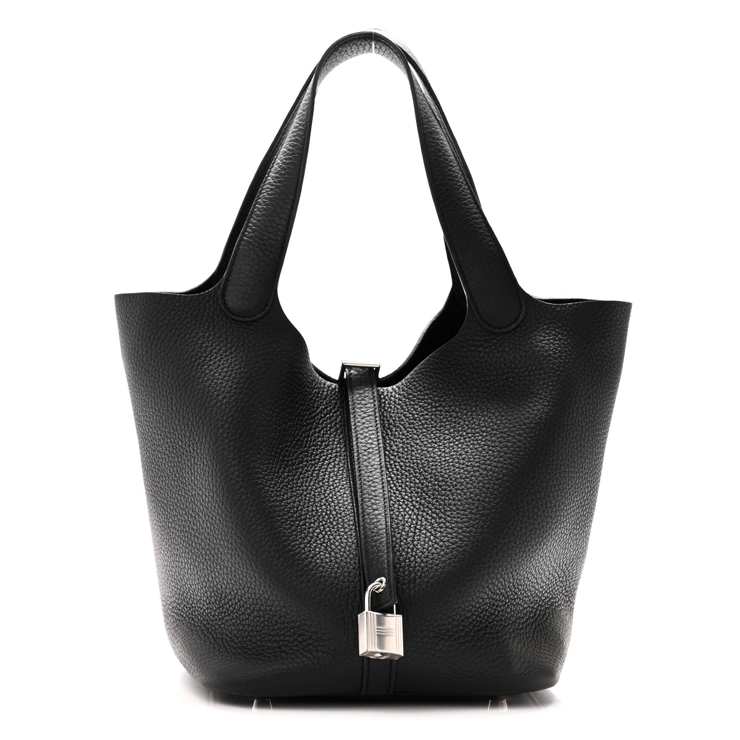 Hermes Taurillon Clemence Picotin Lock 22 MM  Black 1 of 10