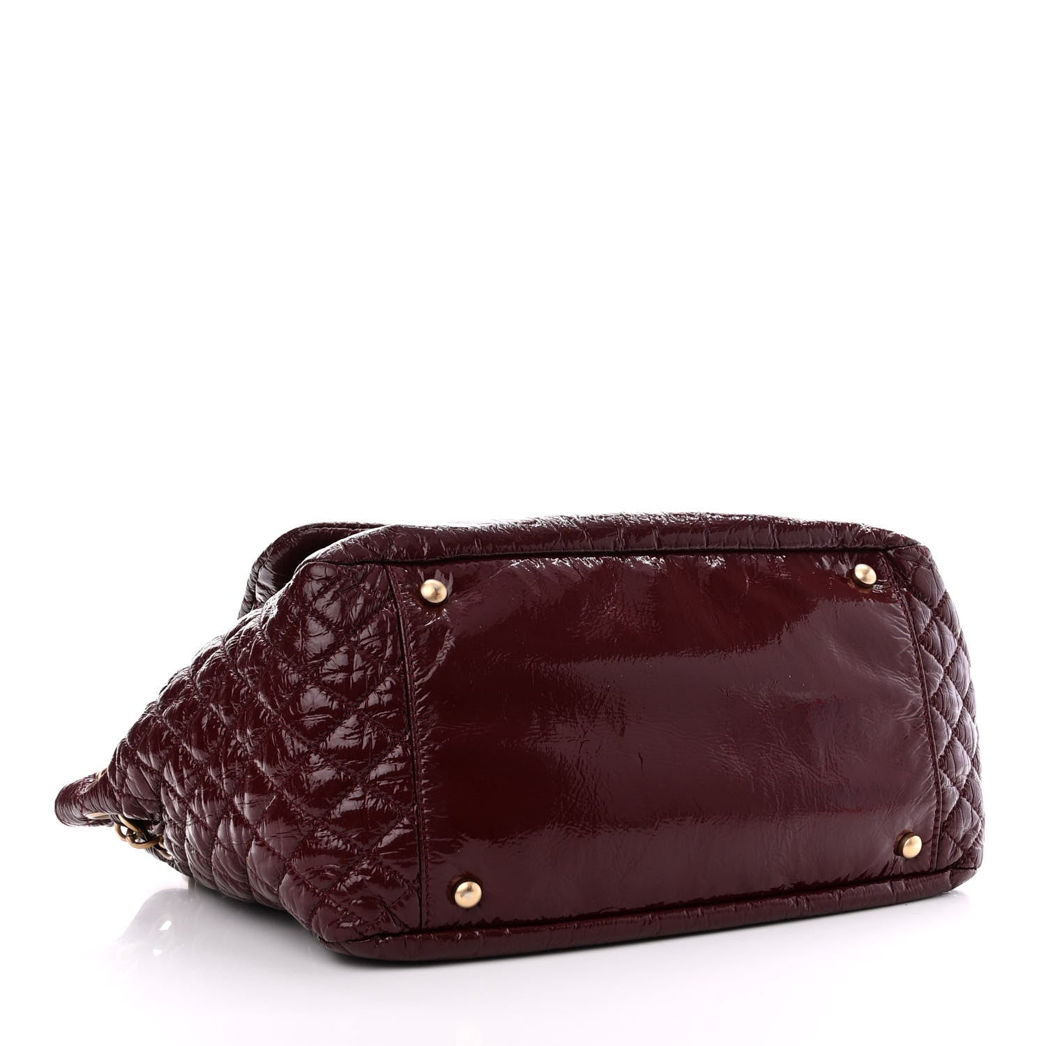 Chanel Vinyl Medium Rock and Chain Flap Bordeaux 4 of 13