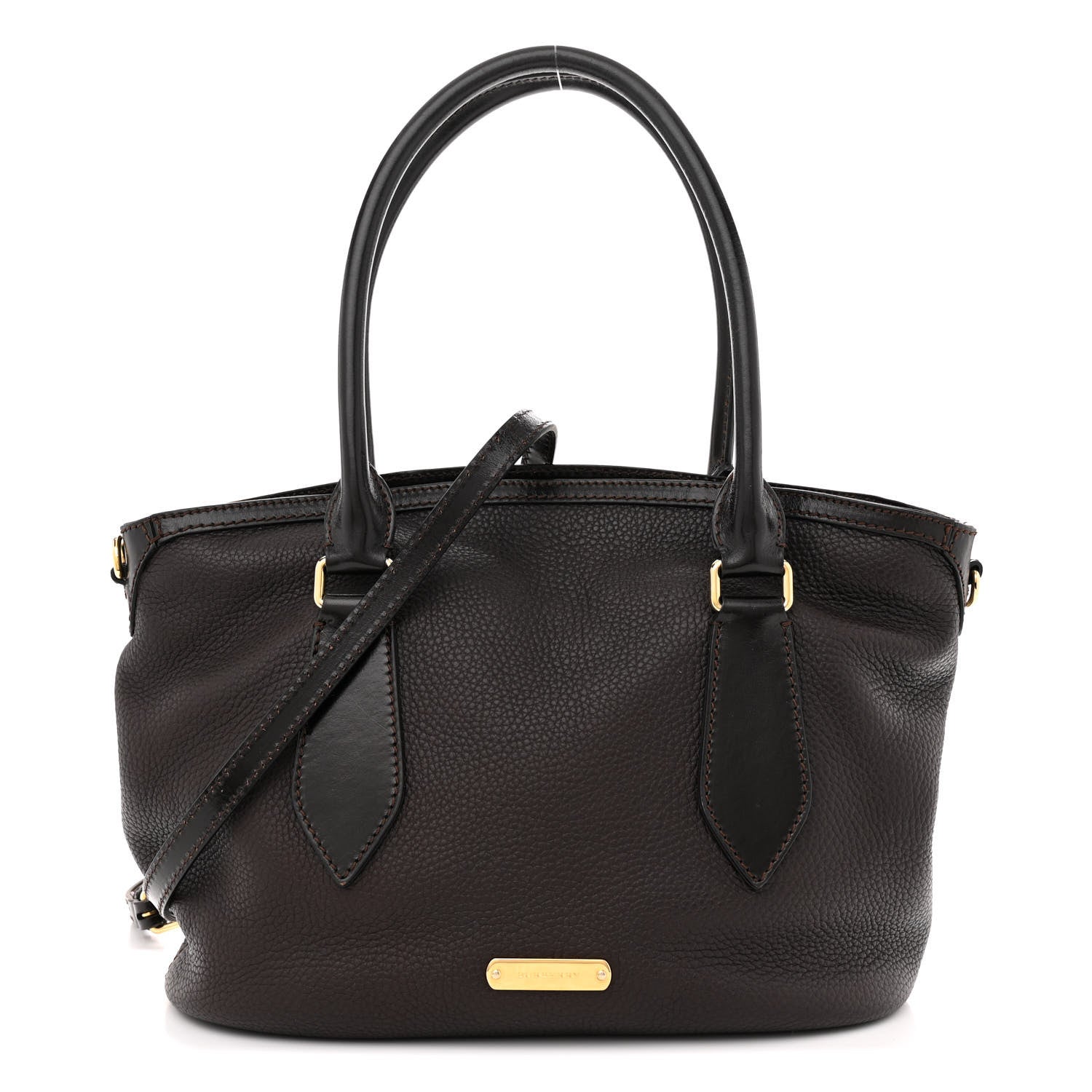 Burberry London Grainy Calfskin Medium Baynard Tote Brown 1 of 16