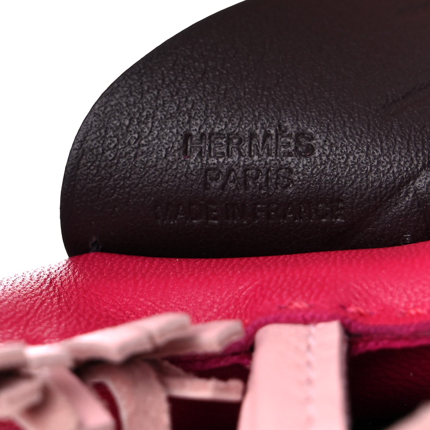 Hermes Milo Lambskin Grigri Rodeo Pegase Horse Bag Charm PM Framboise Rose Sakura Rouge Sellier 3 of 4