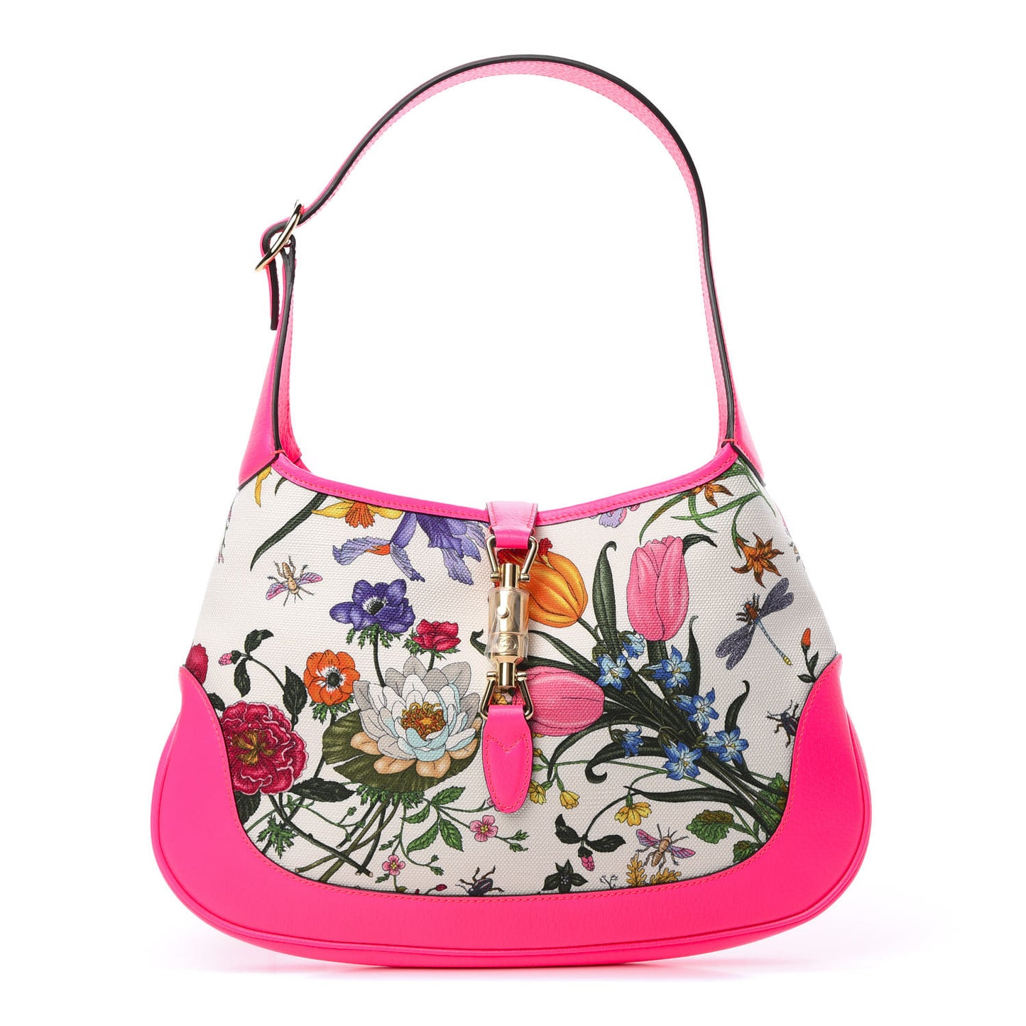 Canvas Flora Medium Jackie Hobo Fuchsia