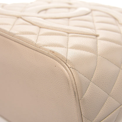 Chanel Caviar Quilted Medallion Tote Light Beige 9 of 12