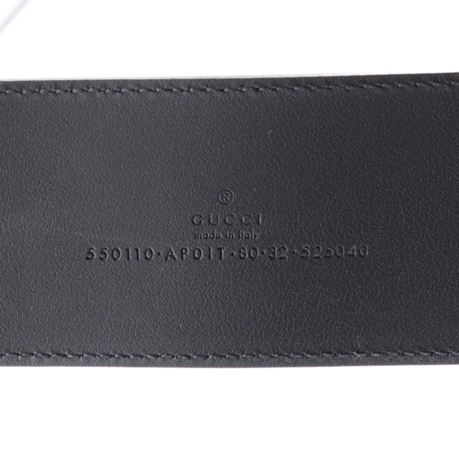 Gucci Calfskin Crystal Double G 55mm Belt 80 32 Black 5 of 6