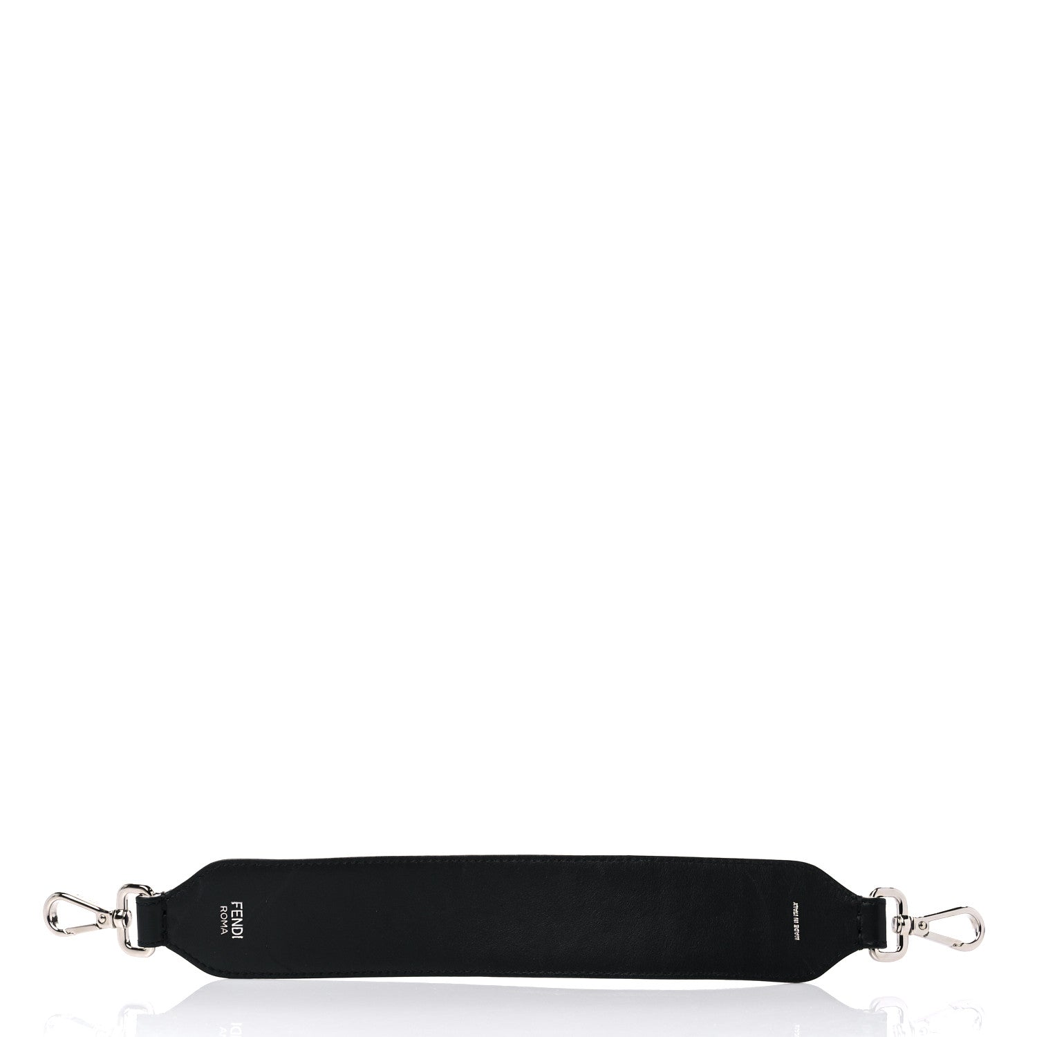 Fendi Velvet Tapestry Calfskin FF Reloaded Mini Strap You White Black 2 of 4