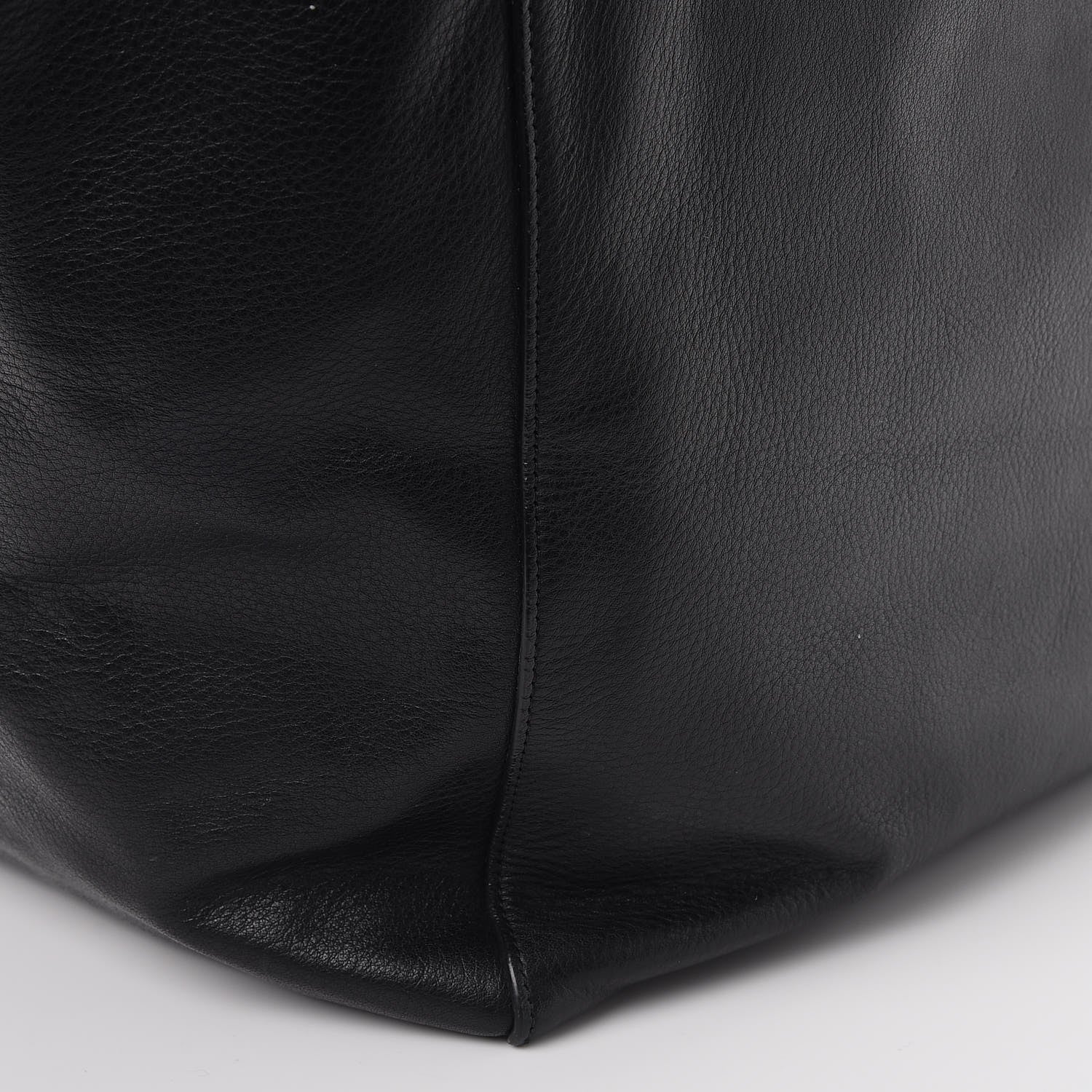 Celine Soft Grained Calfskin Small Belt Cabas Phantom Black 10 of 11