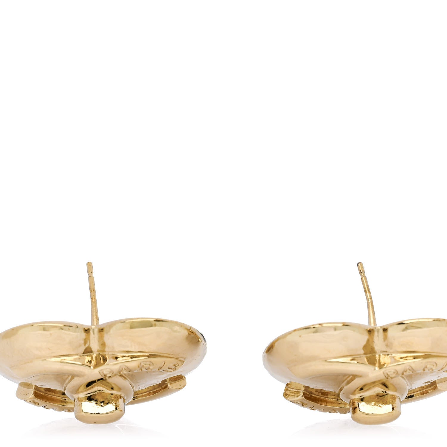 Chanel Metal CC Heart Turnlock Earrings Gold 5 of 6