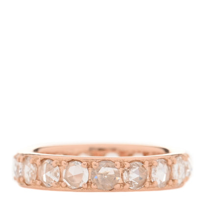Tiffany 18K Rose Gold Diamond Metro Rose Cut Eternity Band Ring 46 3.75 1 of 4