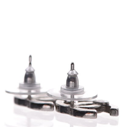 Chanel Crystal CC Earrings Light Grey 4 of 4