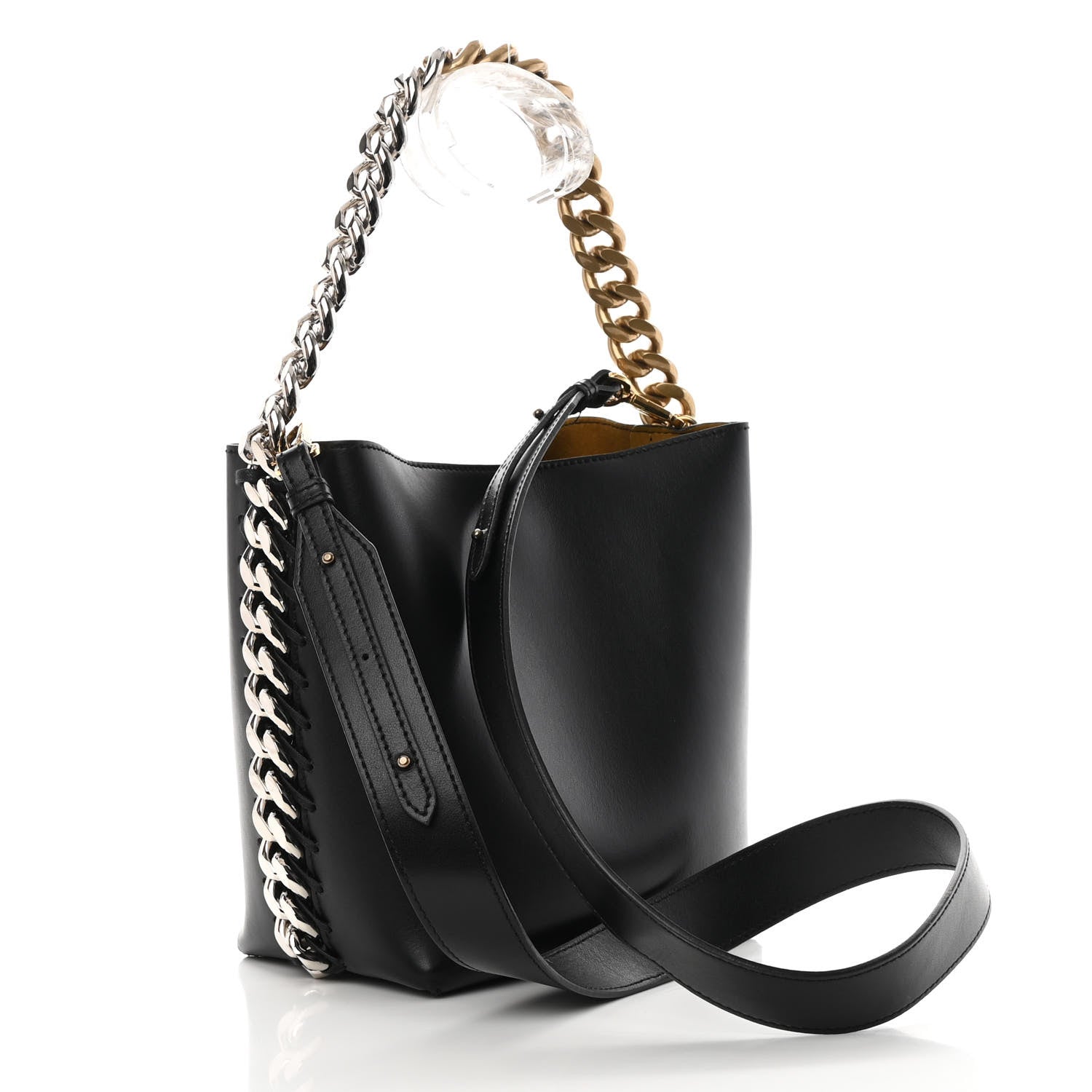 Stella McCartney Eco Alter Nappa Frayme Bucket Bag Black 3 of 11