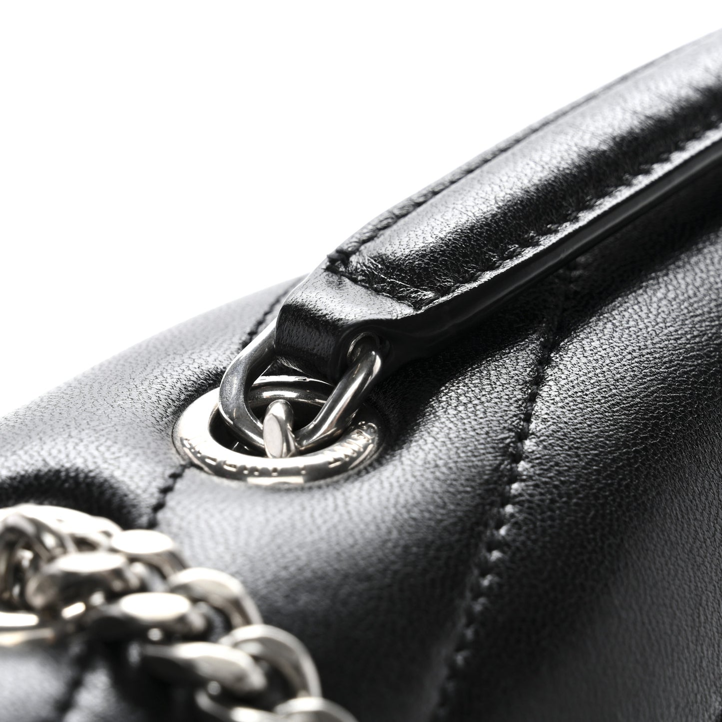 Lambskin Chevron Quilted Medium Loulou Black
