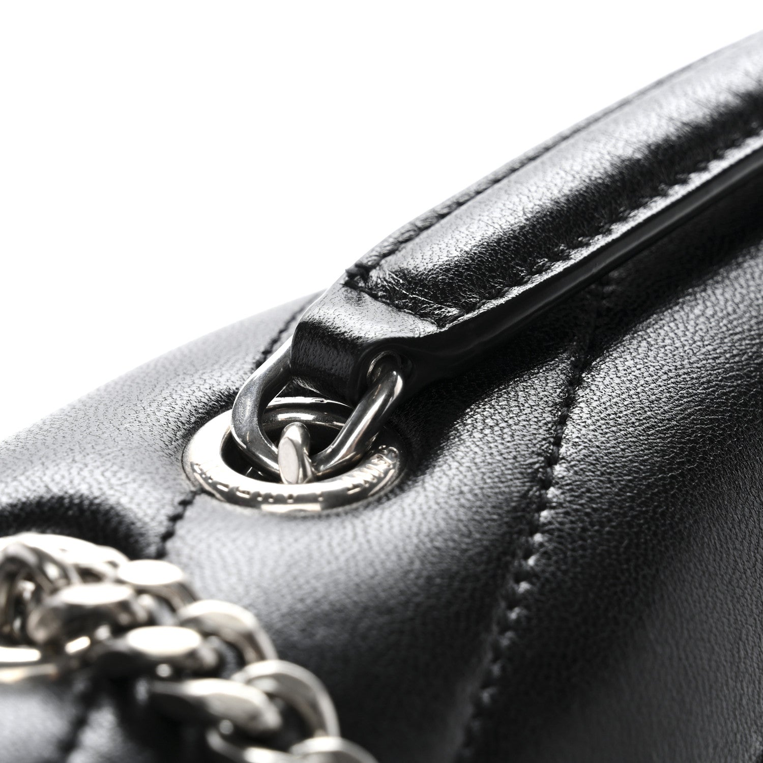 Saint Laurent Lambskin Chevron Quilted Medium Loulou Black 13 of 13