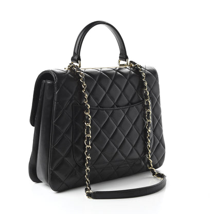Chanel Lambskin Quilted Large Trendy CC Dual Handle Flap Bag Black 4 of 12