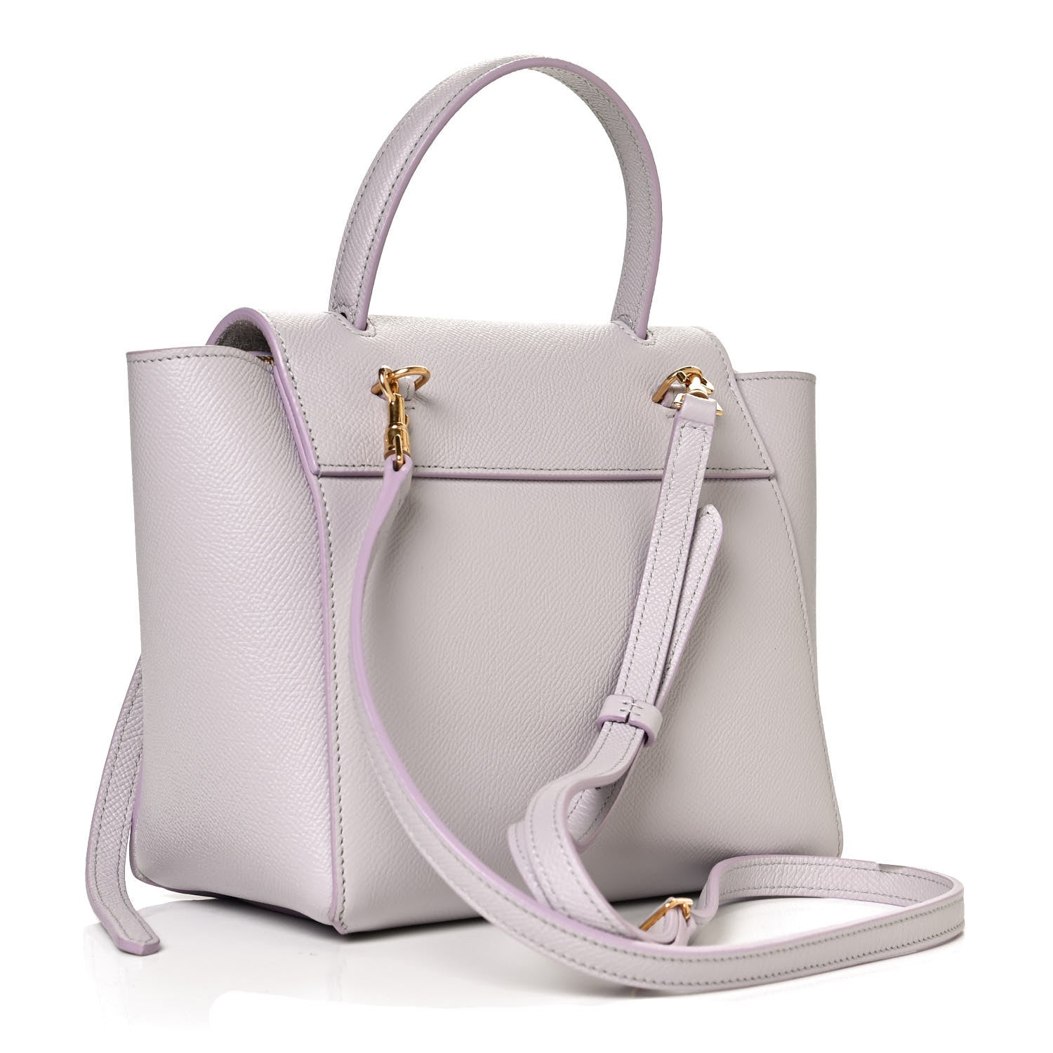 Celine Grained Calfskin Nano Belt Bag Lavender Grey 3 of 10