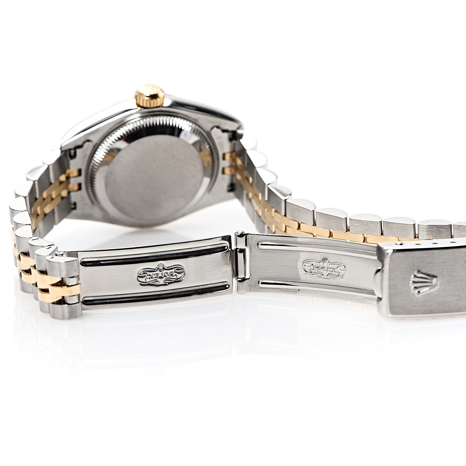 Rolex Stainless Steel 18K Yellow Gold 26mm Oyster Perpetual Datejust Watch Rhodium Roman 79173 5 of 5